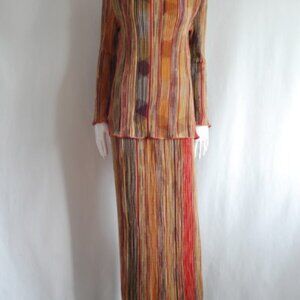 Missoni Orange Label 1970s' Silk & Wool Two Piece Ensemble - Italy